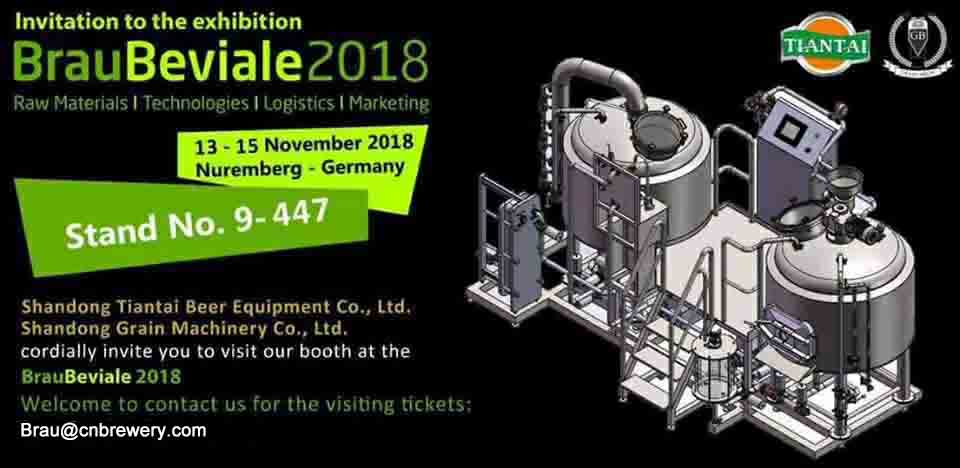 <b>Tiantai will attend BrauBeviale 2018 in Germany!</b>
